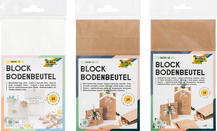 Image du produit Folia Sachets avec fond Nature (Pochette cadeau, 15 x)