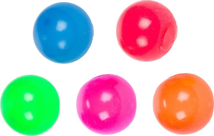 Toi-Toys Mini palline da spremere divertenti Stickeezz in tubo, 5 pezzi.