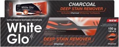 Actual product image White Glo Charcoal Deep Stain Remover Whitening Paste Is Teeth 100Ml (100 ml, Cream)