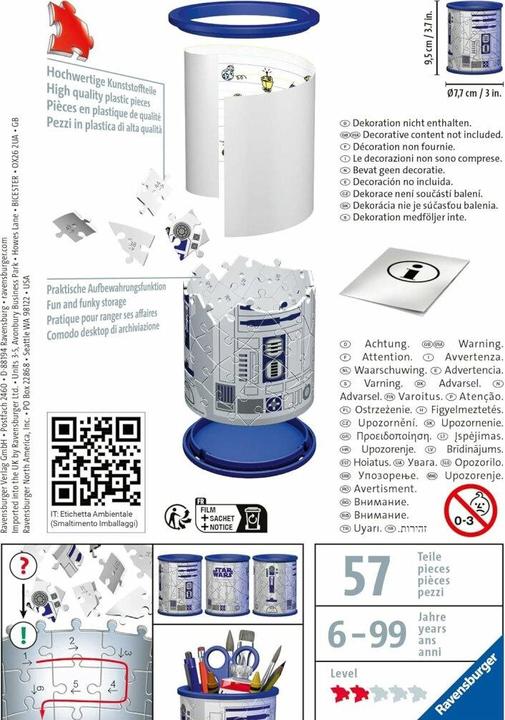 Actual product image Ravensburger Utensilo - Star Wars R2D2 (54 pieces)