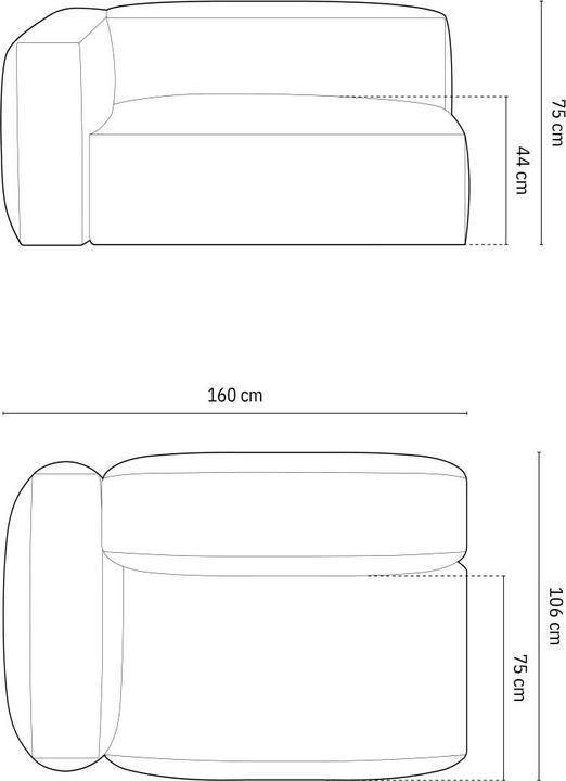 Immagine prodotto Micadoni Modul Left, "Martina", 1 Seduta, 160x106x75 Realizzato in Europa (2 posti, 3 posti, 4 posti)