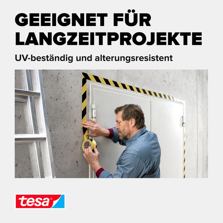 Actual product image tesa PREMIUM signal marking tape, self-adhesive PVC warning tape for permanent marking (50 mm)