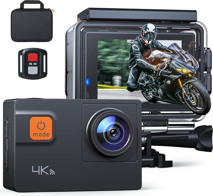 Actual product image Longtaihe 4K Actioncam, 20MP incl. 2 batteries