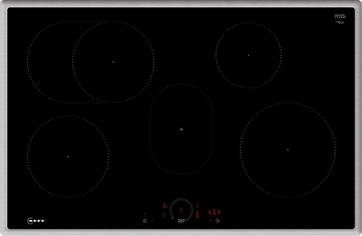 Image du produit Neff N 70, Table de cuisson à induction, 80 cm, noir, Avec cadre en applique, T58SHF1L0