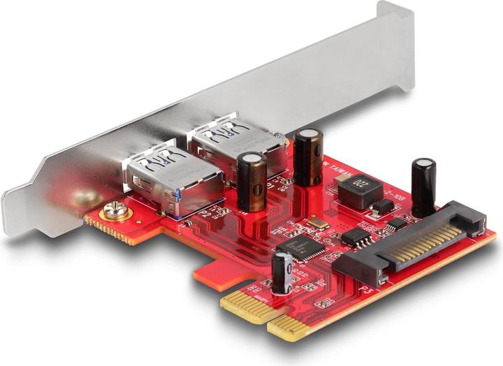 Productafbeelding Delock PCI Express x1 kaart naar 2 x externe USB 5 Gbps Type-A aansluiting