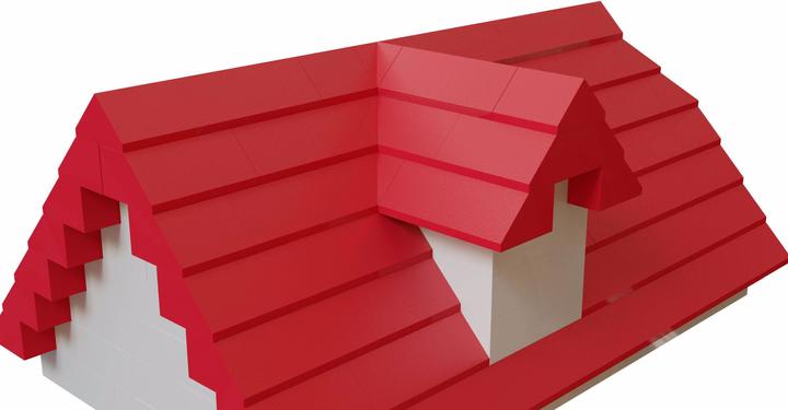Actual product image Hubelino 124-piece roof tile set, compatible