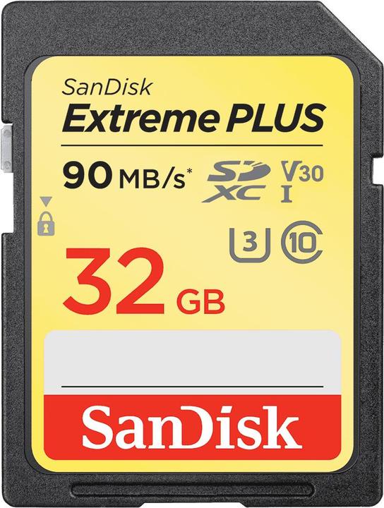Actual product image SanDisk Extreme Plus 2-Pack 32GB 90MB/s. V30 (32 GB, SDHC, U3, UHS-I)