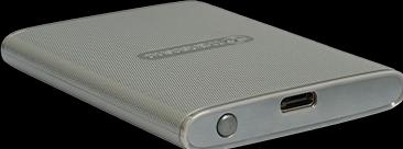 Actual product image Transcend ESD360C 1TB, USB 20Gbps Type C, External SSD disc (3D NAND flash), kompaktní rozměry, šedý (1000 GB)