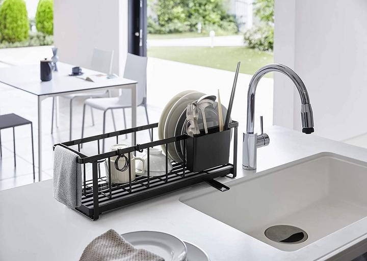 Actual product image Yamazaki Dish drainer rack, black