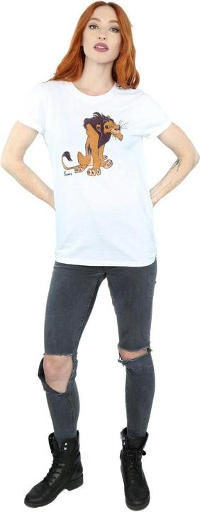 Actual product image The Lion King Womens/Ladies Classic Scar Cotton Boyfriend T-Shirt (M)