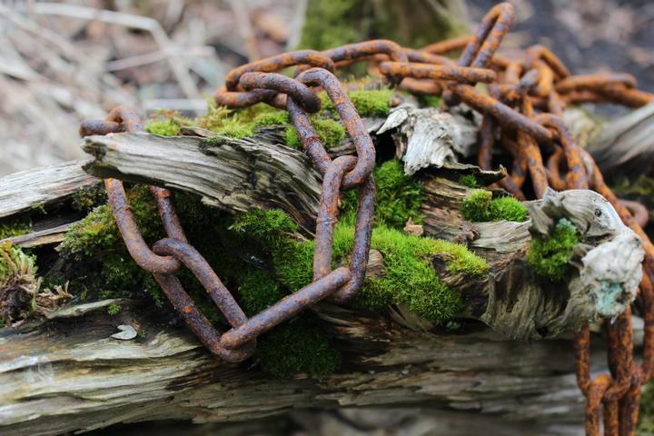 Actual product image Vitaliano Steel chain, rusted 5mm, sold by the metre, 30 metres (30 m)