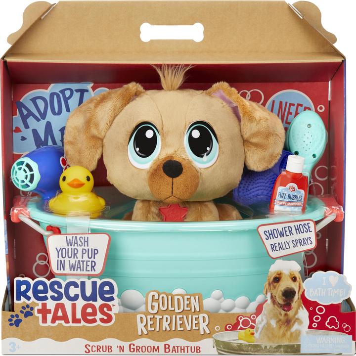 Actual product image Amo Toys Rescue Tales Scrub'n Groom Bathtub - Golden Retriever (40 cm)