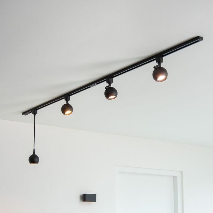 Actual product image Lucide TRACK FAVORI pendant - Track system - 1xGU10 - Black 09956/01/30 (GU10)