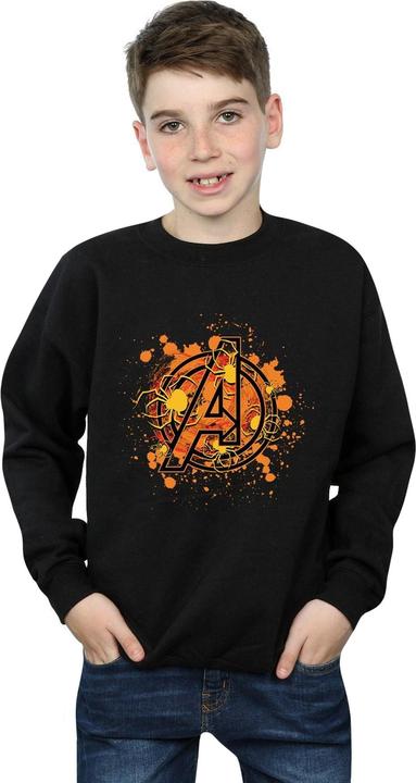 Image du produit - Sweat AVENGERS ASSEMBLE HALLOWEEN SPIDER LOGO - Garçon (152, 158)