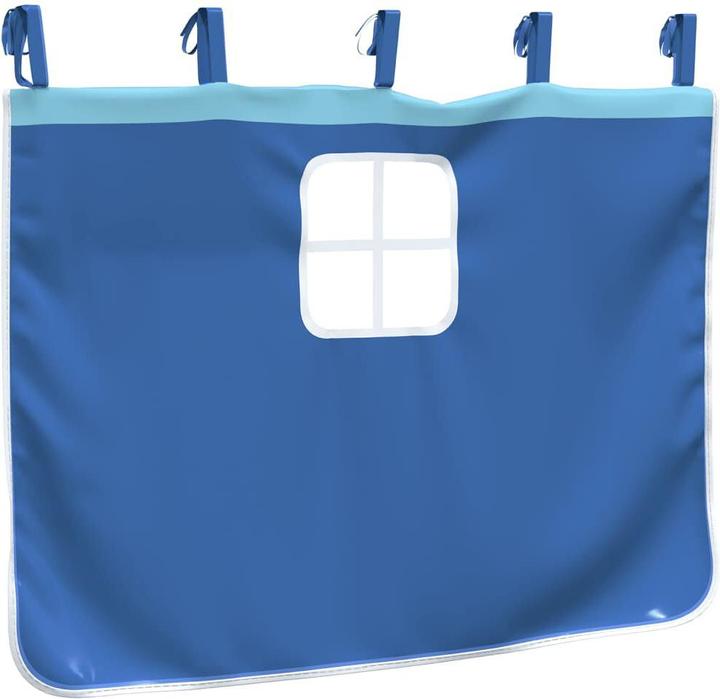 Actual product image VidaXL Curtains for loft bed blue polyester,Colour: blue (100 x 75 cm, 34 x 75 cm, 60 x 75 cm, 85 x 76 cm, 80 x 43 cm)