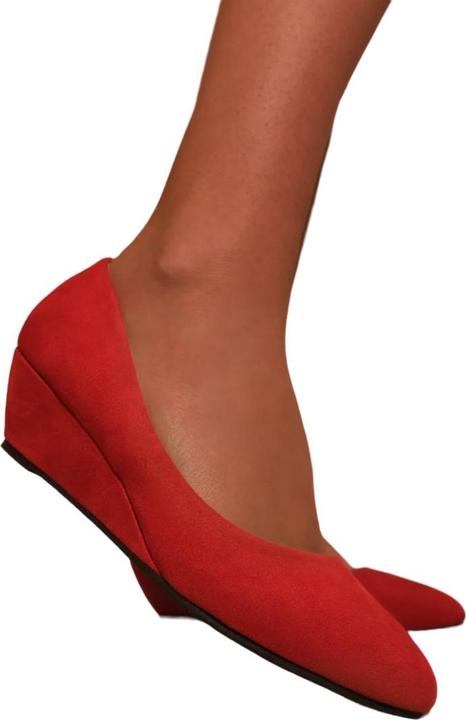 Actual product image Where's That From Womens/Ladies Kieran Suede Platform Low Wedge Court Shoes (40)