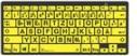 Actual product image Logickeyboard XL-Print Black on Yellow dt. (PC/BT) (DE, Wireless)