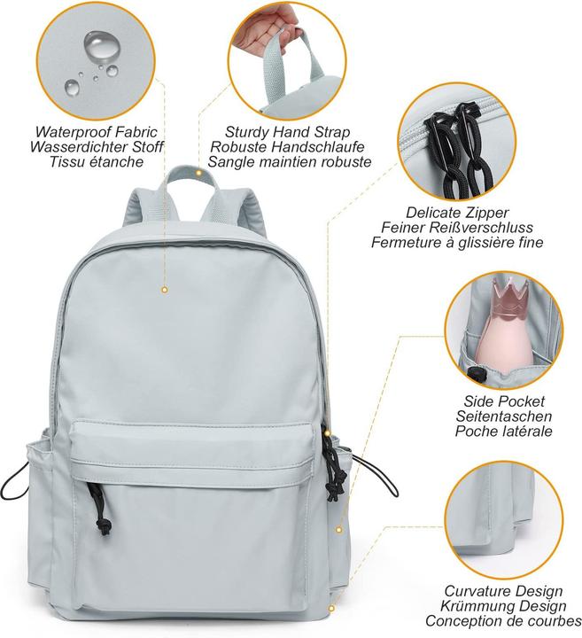 Immagine prodotto Only-Bags.Store Zaino scuola teenager, borsa scuola, cartella con scomparto per laptop