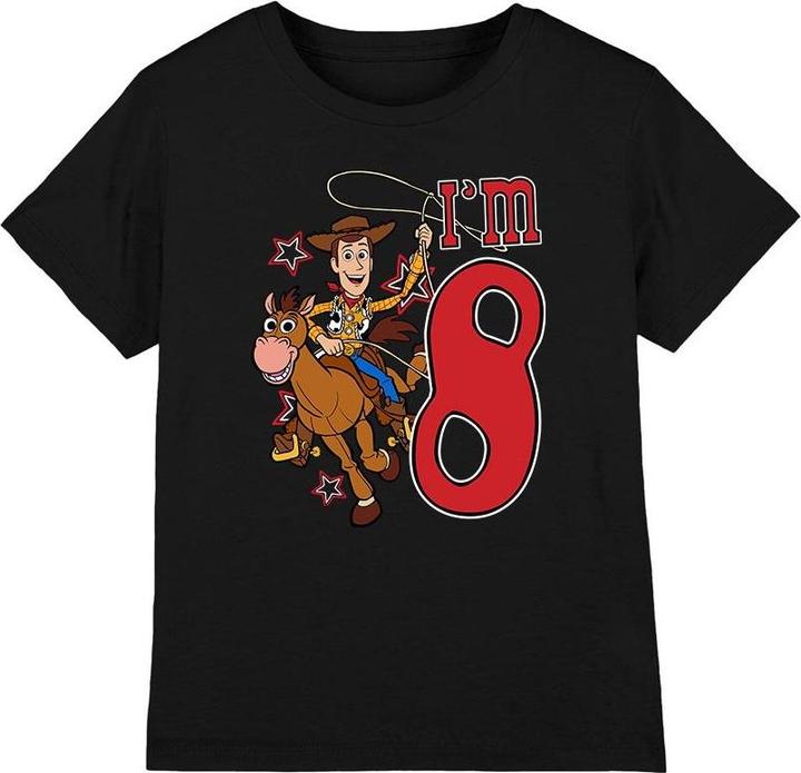 Actual product image Toy Story Childrens/Kids I'm 8 Woody Birthday T-Shirt (104)