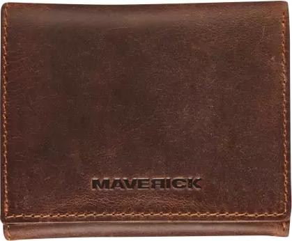 Image du produit Maverick The Original porte-monnaie compact triptyque cuir avec 1 compartement à billets, brun