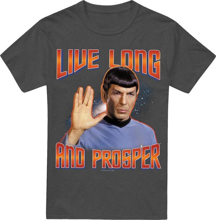 Actual product image Star Trek: The Original Series Unisex Adult Live Long and Prosper Spock T-Shirt (M)