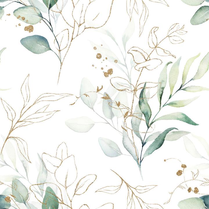 Feuilles de menthe sur blanc