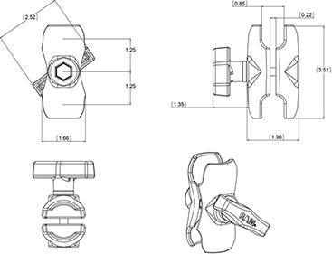 Produktbild Rammount RAM Doppel Gelenk-Arm