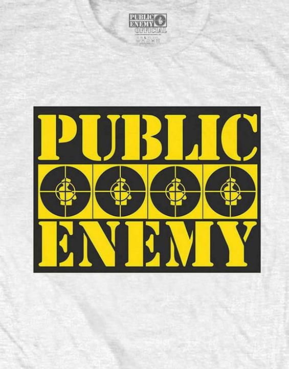 Immagine prodotto Public Enemy Maglietta in cotone con logo unisex per adulti (L)