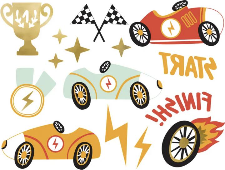 Image du produit Partydeco Kit de tatouage voiture 11 motifs, Catégorie : Tatouage