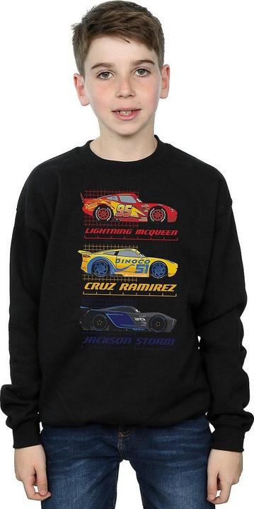 Actual product image Cars Boys Racer Profile Cotton Sweatshirt (152, 158)