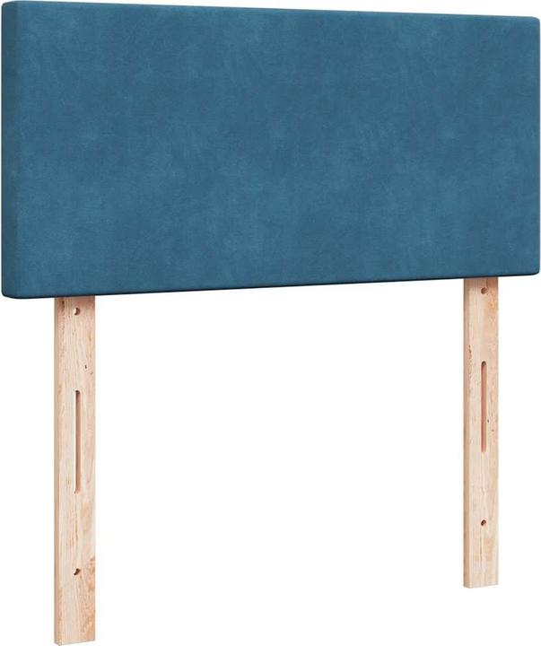 Produktbild VidaXL Ottoman-Bett mit Matratze Dunkelblau 90x200 cm Samt (90 x 200 cm)