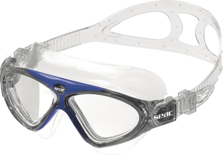 Seac Schwimmbrille Vision HD blau beschlagfrei, UV-Schutz 100%, hypoallergenes Silikon (One Size)