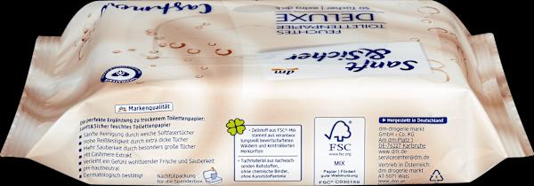 Produktbild dm Sanft&Sicher Feuchtes Toilettenpapier Deluxe Cashmere Nachfüllpack
