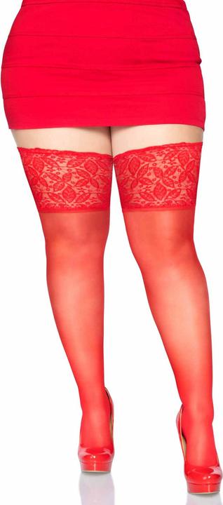 Produktbild Leg Avenue Strümpfe mit breitem Spitzenabschluss (XXL)