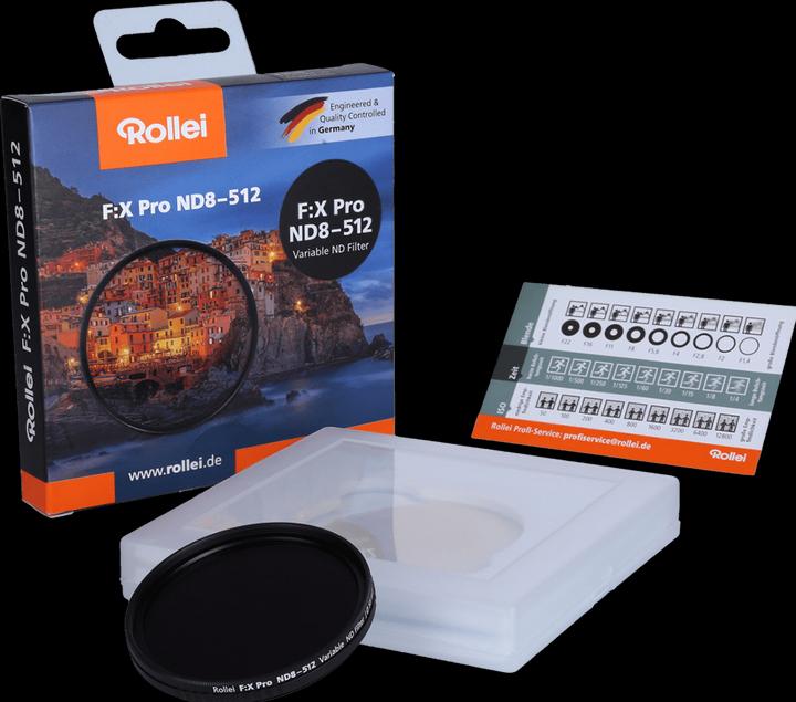 Actual product image Rollei F:X Pro ND8-512 77 mm (77 mm, Neutral density filter, 77 mm)