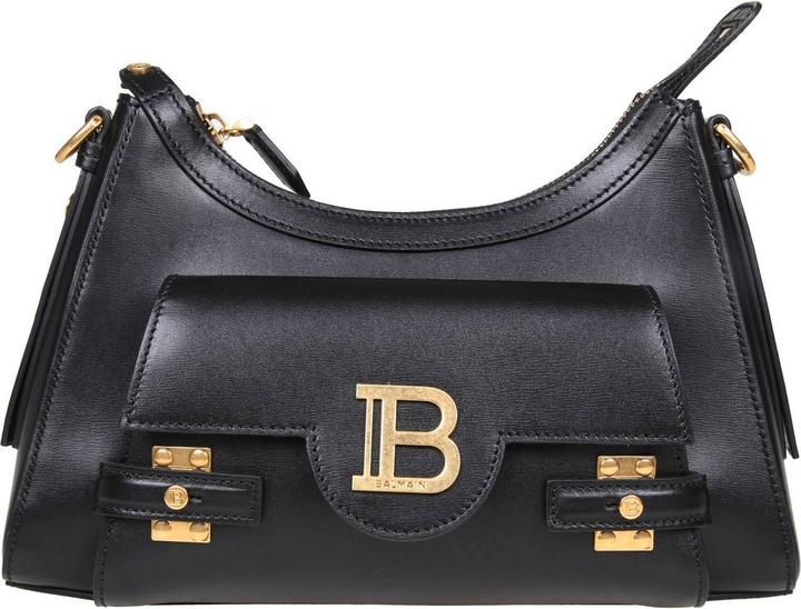 Image du produit Balmain sac à bandoulière b-buzz hobo en cuir noir