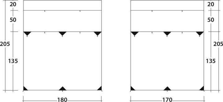 Produktbild Frankana Outwell Seitenteil Fallcrest Side Panel Set180 x 185 cm (Vorzelt, 1.10 kg, 1 Person)