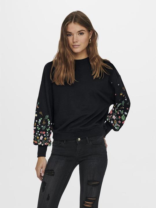 Image du produit Only Coupe normale Col rond Manches côtelées Épaule basse Sweat-shirt (S)