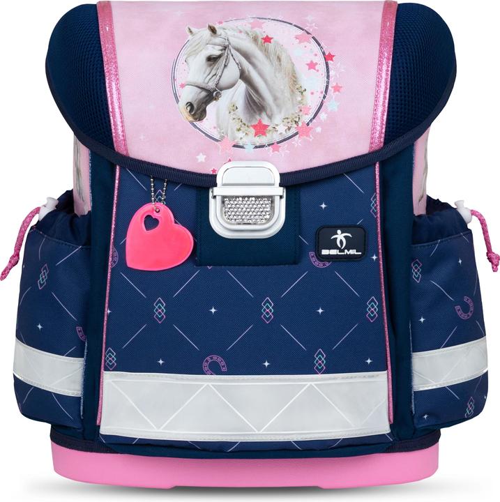 Belmil CLASSY Schulrucksack 4-teiliges-Set Amazing Horses (19 l)