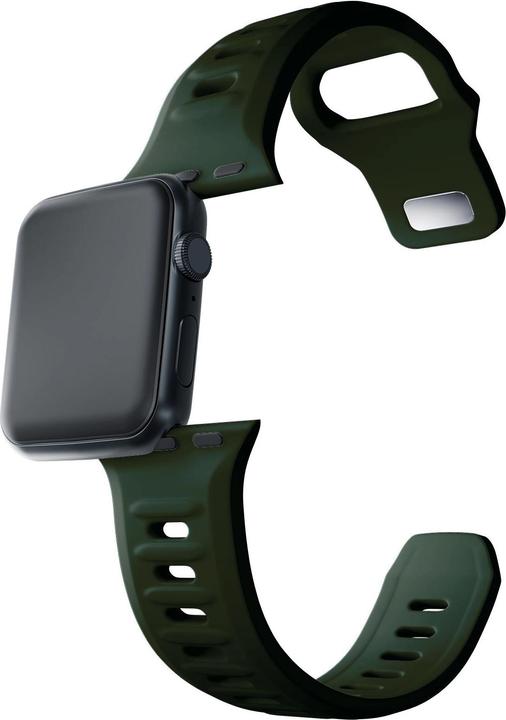 Produktbild 3MK Silicone Watch Strap Ciemnozielony/ Dark Green dla Apple Watch 42/44/45/49mm (Edelstahl, Silikon)