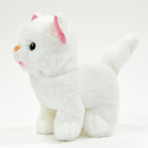 Image du produit Kögler Chat en peluche qui marche avec son, blanc, 17,5x9x17cm (17 cm)