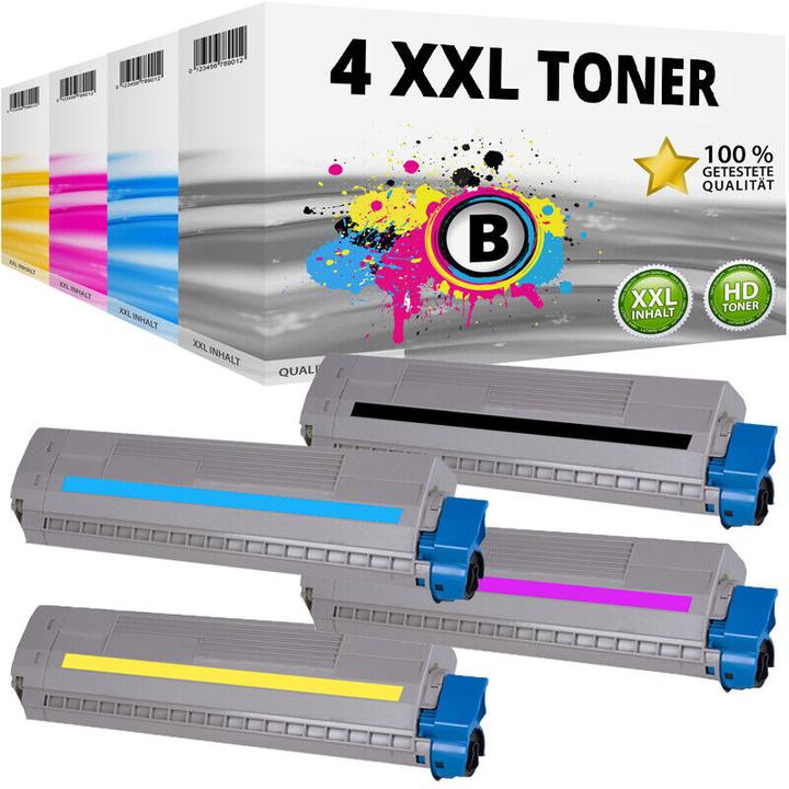 Produktbild Druckfuxx SET 4 XXL Toner Patronen für OKI MC853DN MC853DNCT MC873DNC MC873DNX M