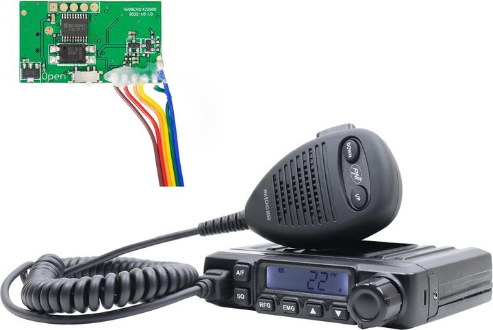 Image du produit PNI Escort HP 6550 Radio CB avec ECH01 installé, multistandard, 4 W, AM-FM, 12 V, ASQ, m