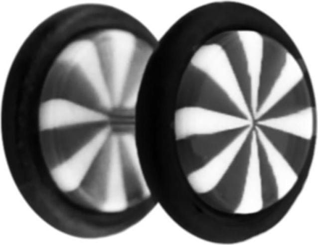 Star Piercing Fake Plug Twistet schwarz (ohne Messing, Acryl)