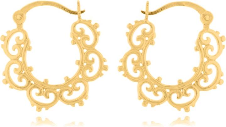 Leyda Creolen Orientalisch (vergoldet 750 / 18 K Gold, Silber 925)