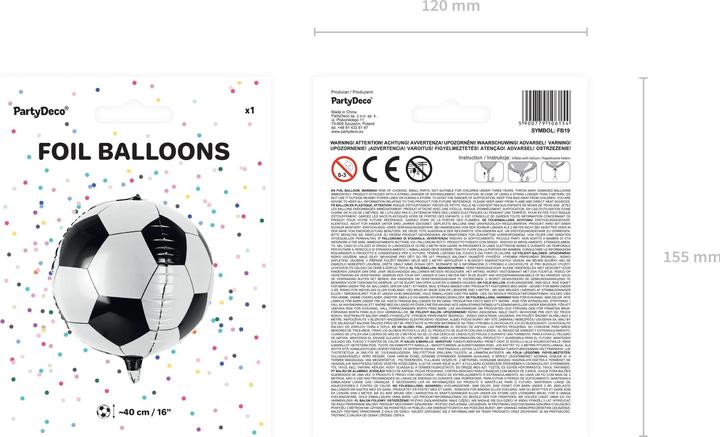 Produktbild Partydeco Ballon Deko Fussball (1 x)
