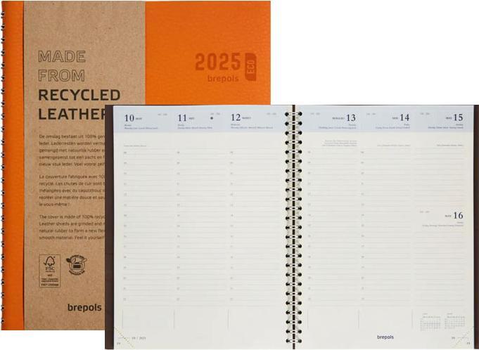 Actual product image Brepols Agenda Timing Calvi 2023 668700840 orange, 1W/2S, 17.1x22cm (A5, Dutch, French, English, Italian, German)
