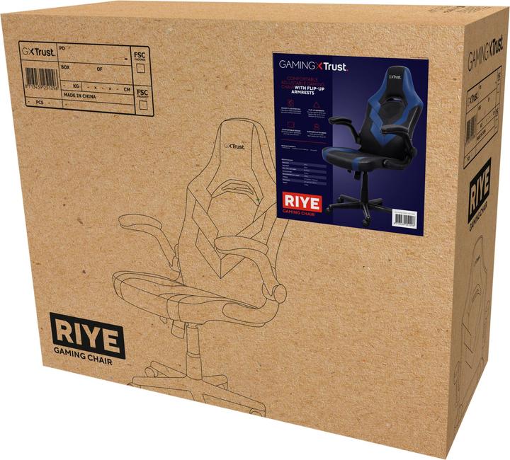 Actual product image Trust GXT 703B Riye Gaming Chair Black/Blue