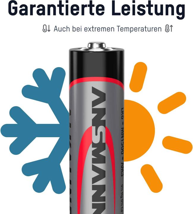 Productafbeelding Ansmann Alkaline batterij (100 Pcs., AA, 2700 mAh)