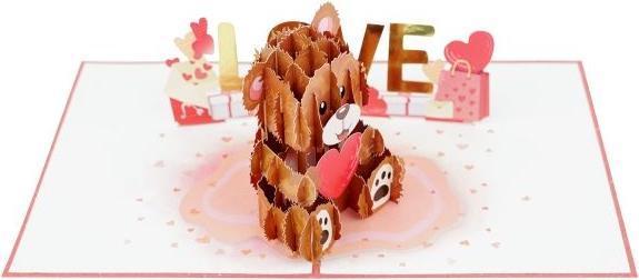 Image du produit MU Classic Carte de voeux pop-up 3D - Ours d'amour (1 pcs)